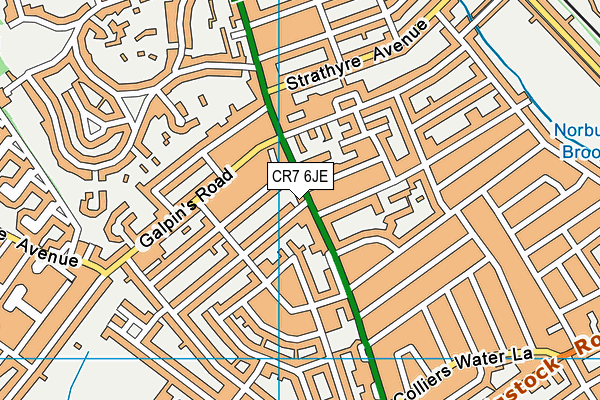 CR7 6JE map - OS VectorMap District (Ordnance Survey) CR7 6JE map - OS VectorMap District (Ordnance Survey)