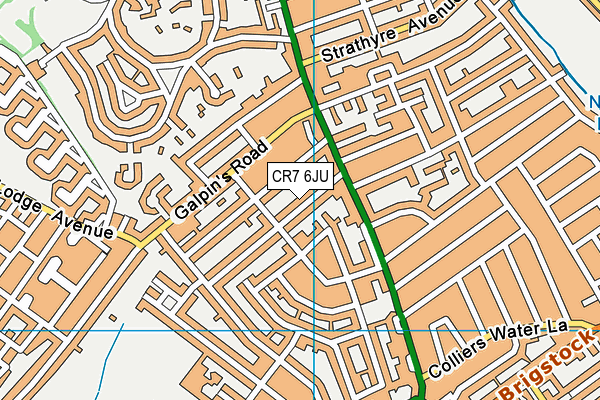 CR7 6JU map - OS VectorMap District (Ordnance Survey) CR7 6JU map - OS VectorMap District (Ordnance Survey)