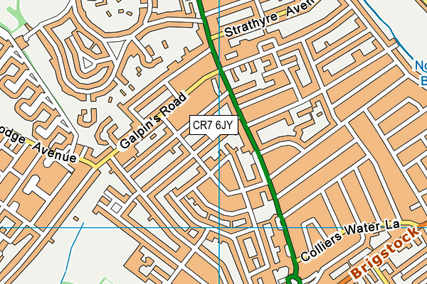 CR7 6JY map - OS VectorMap District (Ordnance Survey) CR7 6JY map - OS VectorMap District (Ordnance Survey)