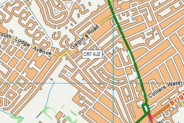 CR7 6JZ map - OS VectorMap District (Ordnance Survey) CR7 6JZ map - OS VectorMap District (Ordnance Survey)