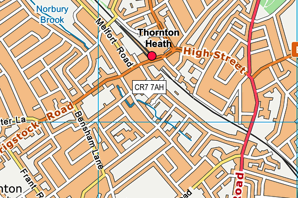 CR7 7AH map - OS VectorMap District (Ordnance Survey) CR7 7AH map - OS VectorMap District (Ordnance Survey)