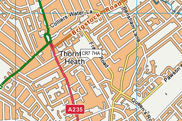 CR7 7HA map - OS VectorMap District (Ordnance Survey) CR7 7HA map - OS VectorMap District (Ordnance Survey)