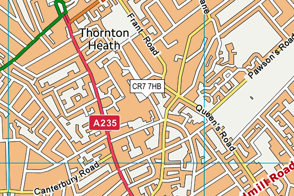CR7 7HB map - OS VectorMap District (Ordnance Survey) CR7 7HB map - OS VectorMap District (Ordnance Survey)