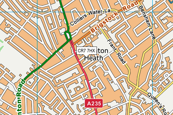CR7 7HX map - OS VectorMap District (Ordnance Survey)