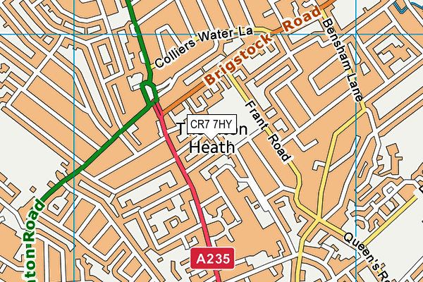 CR7 7HY map - OS VectorMap District (Ordnance Survey)