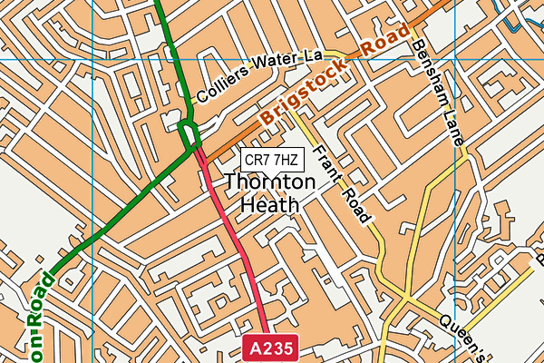 CR7 7HZ map - OS VectorMap District (Ordnance Survey) CR7 7HZ map - OS VectorMap District (Ordnance Survey)