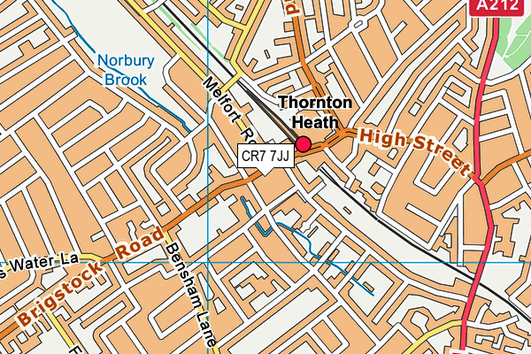 CR7 7JJ map - OS VectorMap District (Ordnance Survey) CR7 7JJ map - OS VectorMap District (Ordnance Survey)