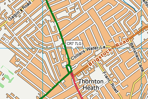 CR7 7LG map - OS VectorMap District (Ordnance Survey) CR7 7LG map - OS VectorMap District (Ordnance Survey)