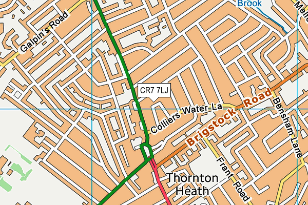 CR7 7LJ map - OS VectorMap District (Ordnance Survey)