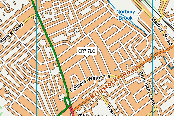 CR7 7LQ map - OS VectorMap District (Ordnance Survey) CR7 7LQ map - OS VectorMap District (Ordnance Survey)