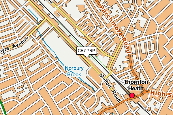 CR7 7RP map - OS VectorMap District (Ordnance Survey) CR7 7RP map - OS VectorMap District (Ordnance Survey)