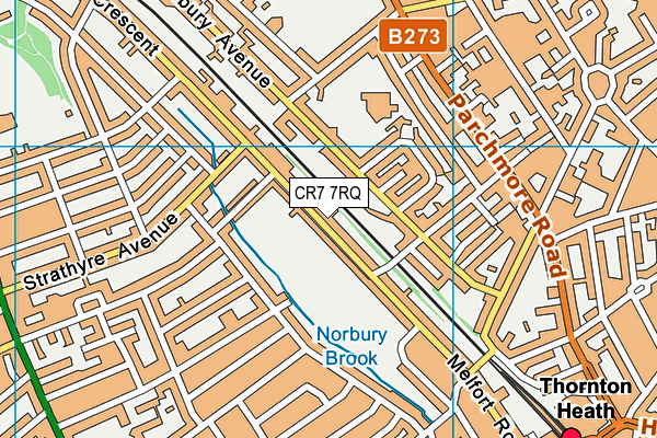 CR7 7RQ map - OS VectorMap District (Ordnance Survey) CR7 7RQ map - OS VectorMap District (Ordnance Survey)