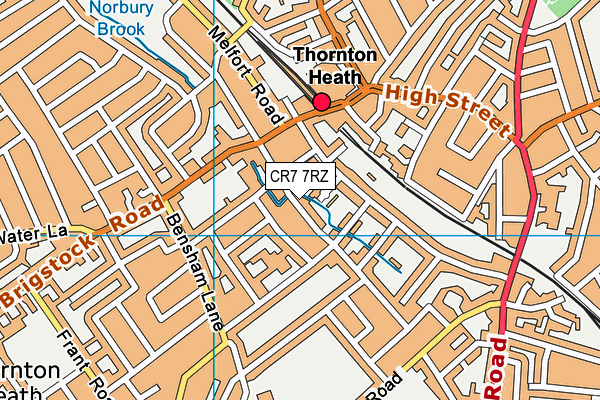 CR7 7RZ map - OS VectorMap District (Ordnance Survey) CR7 7RZ map - OS VectorMap District (Ordnance Survey)