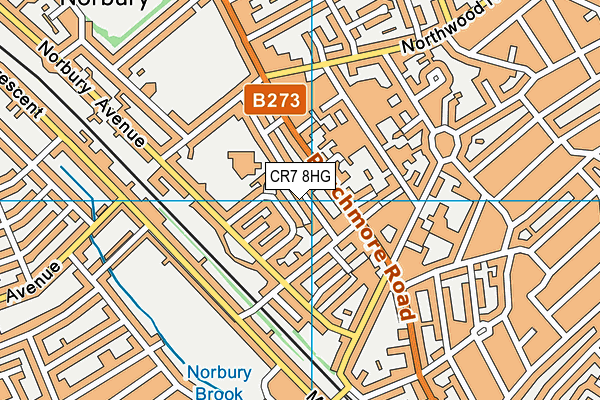 CR7 8HG map - OS VectorMap District (Ordnance Survey) CR7 8HG map - OS VectorMap District (Ordnance Survey)