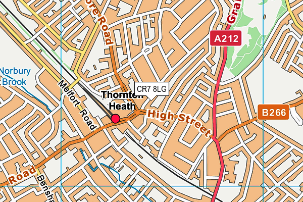 CR7 8LG map - OS VectorMap District (Ordnance Survey) CR7 8LG map - OS VectorMap District (Ordnance Survey)