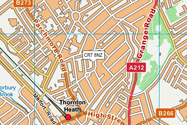 CR7 8NZ map - OS VectorMap District (Ordnance Survey) CR7 8NZ map - OS VectorMap District (Ordnance Survey)