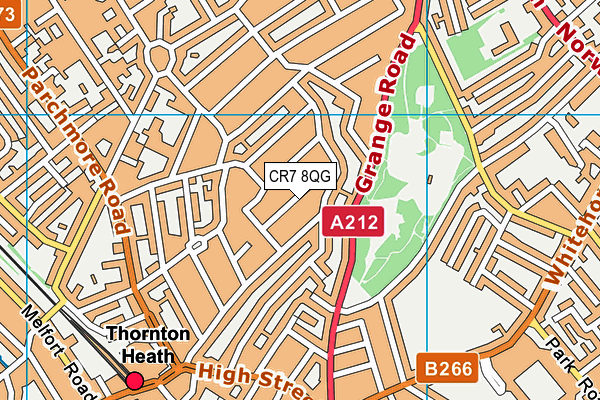 CR7 8QG map - OS VectorMap District (Ordnance Survey)
