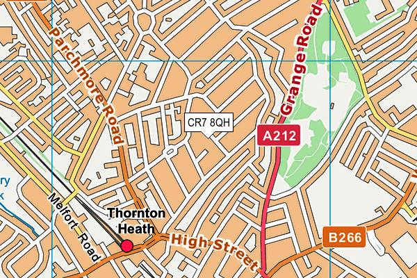CR7 8QH map - OS VectorMap District (Ordnance Survey) CR7 8QH map - OS VectorMap District (Ordnance Survey)
