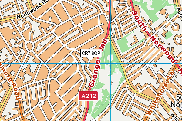 CR7 8QP map - OS VectorMap District (Ordnance Survey)