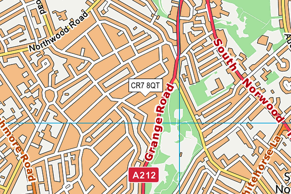 CR7 8QT map - OS VectorMap District (Ordnance Survey) CR7 8QT map - OS VectorMap District (Ordnance Survey)