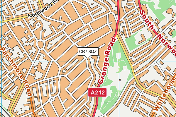 CR7 8QZ map - OS VectorMap District (Ordnance Survey) CR7 8QZ map - OS VectorMap District (Ordnance Survey)