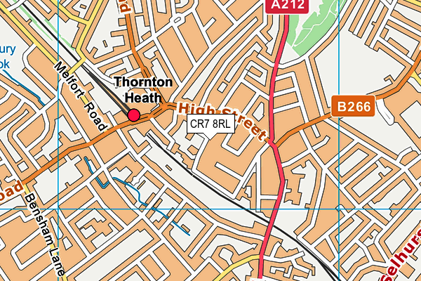 CR7 8RL map - OS VectorMap District (Ordnance Survey) CR7 8RL map - OS VectorMap District (Ordnance Survey)