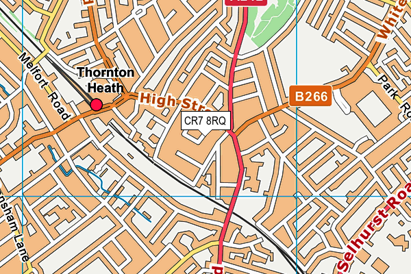CR7 8RQ map - OS VectorMap District (Ordnance Survey) CR7 8RQ map - OS VectorMap District (Ordnance Survey)