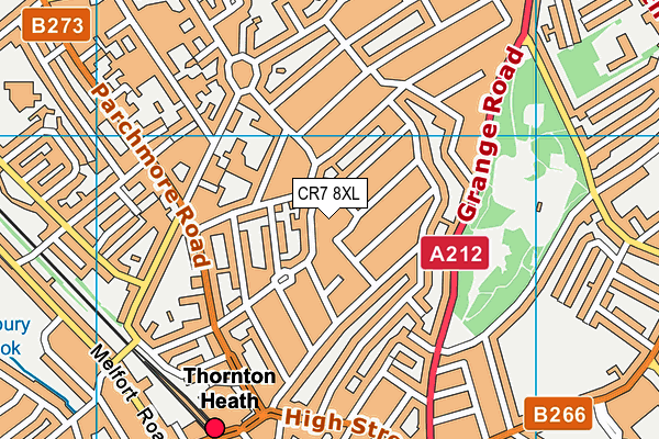 CR7 8XL map - OS VectorMap District (Ordnance Survey) CR7 8XL map - OS VectorMap District (Ordnance Survey)