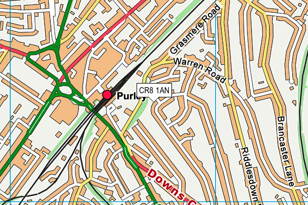 CR8 1AN map - OS VectorMap District (Ordnance Survey) CR8 1AN map - OS VectorMap District (Ordnance Survey)