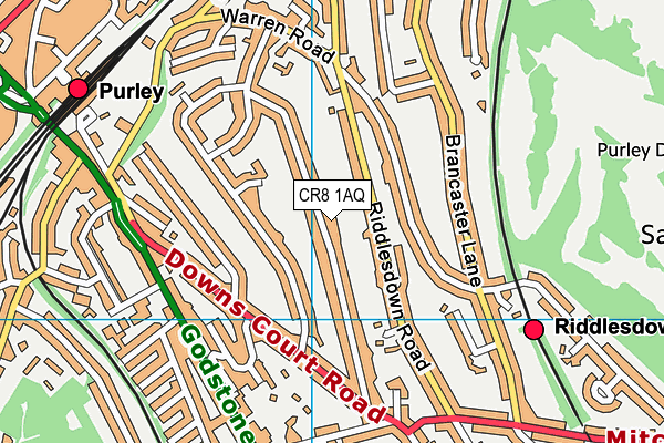 CR8 1AQ map - OS VectorMap District (Ordnance Survey)