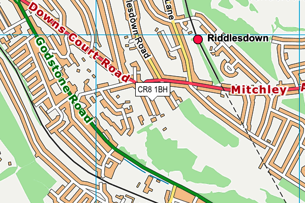 CR8 1BH map - OS VectorMap District (Ordnance Survey) CR8 1BH map - OS VectorMap District (Ordnance Survey)