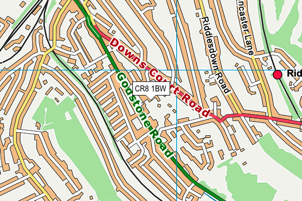 CR8 1BW map - OS VectorMap District (Ordnance Survey) CR8 1BW map - OS VectorMap District (Ordnance Survey)