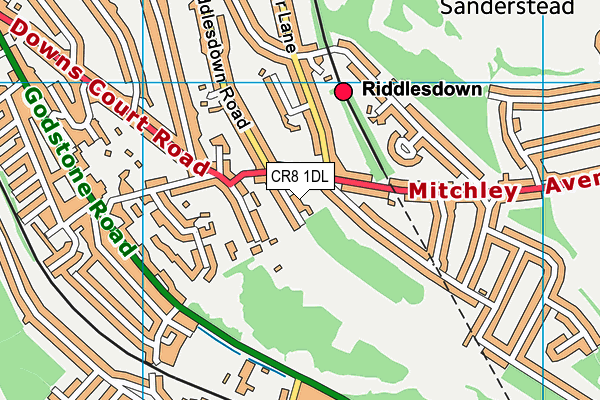 CR8 1DL map - OS VectorMap District (Ordnance Survey) CR8 1DL map - OS VectorMap District (Ordnance Survey)
