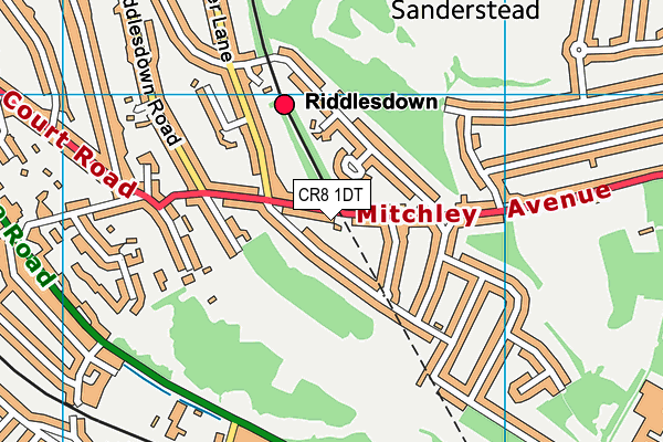 CR8 1DT map - OS VectorMap District (Ordnance Survey) CR8 1DT map - OS VectorMap District (Ordnance Survey)