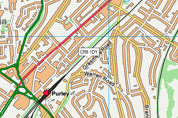 CR8 1DY map - OS VectorMap District (Ordnance Survey)