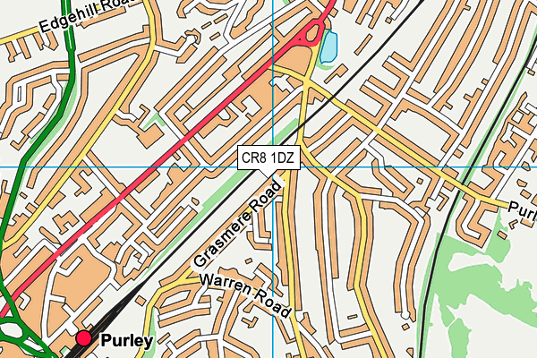 CR8 1DZ map - OS VectorMap District (Ordnance Survey) CR8 1DZ map - OS VectorMap District (Ordnance Survey)
