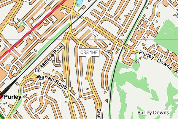 CR8 1HF map - OS VectorMap District (Ordnance Survey) CR8 1HF map - OS VectorMap District (Ordnance Survey)