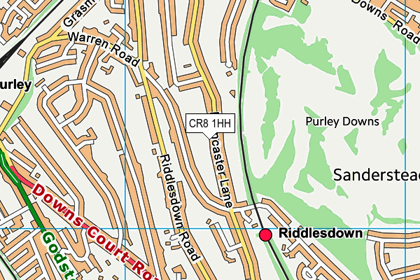 CR8 1HH map - OS VectorMap District (Ordnance Survey)