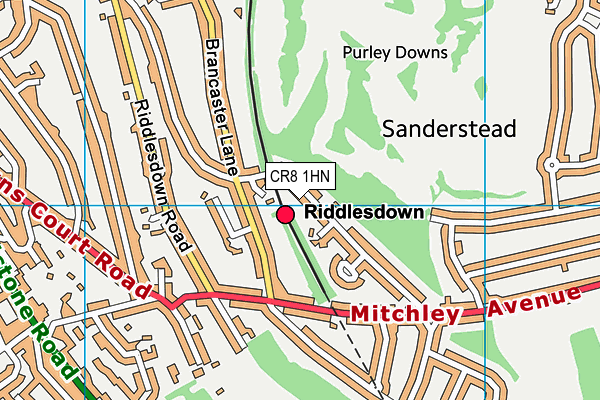 CR8 1HN map - OS VectorMap District (Ordnance Survey) CR8 1HN map - OS VectorMap District (Ordnance Survey)