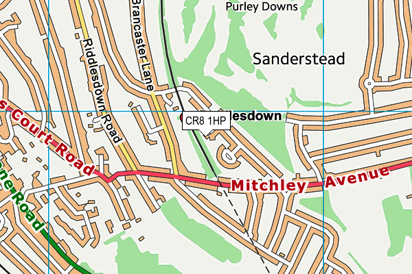 CR8 1HP map - OS VectorMap District (Ordnance Survey) CR8 1HP map - OS VectorMap District (Ordnance Survey)