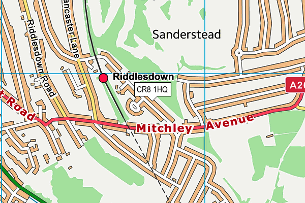 CR8 1HQ map - OS VectorMap District (Ordnance Survey)