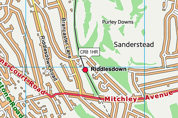 CR8 1HR map - OS VectorMap District (Ordnance Survey) CR8 1HR map - OS VectorMap District (Ordnance Survey)