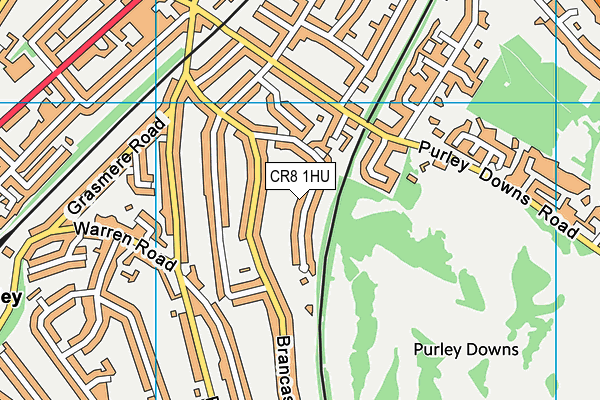 CR8 1HU map - OS VectorMap District (Ordnance Survey)