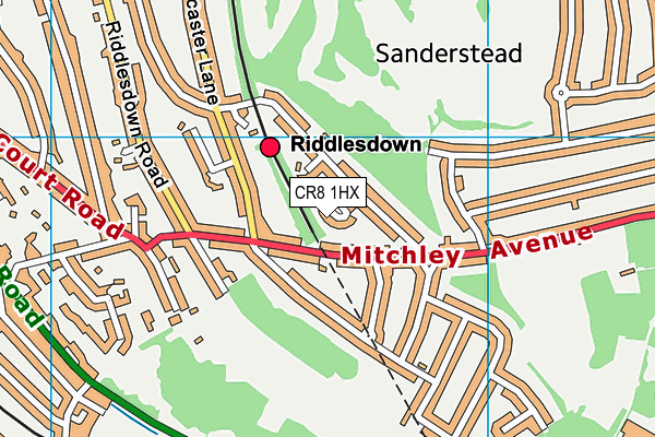 CR8 1HX map - OS VectorMap District (Ordnance Survey) CR8 1HX map - OS VectorMap District (Ordnance Survey)