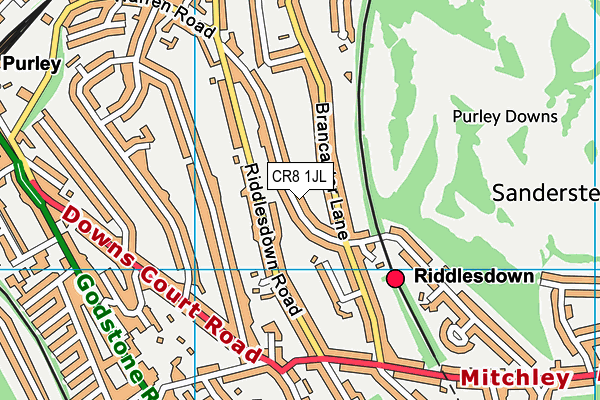 CR8 1JL map - OS VectorMap District (Ordnance Survey) CR8 1JL map - OS VectorMap District (Ordnance Survey)