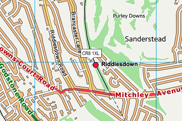 CR8 1XL map - OS VectorMap District (Ordnance Survey) CR8 1XL map - OS VectorMap District (Ordnance Survey)