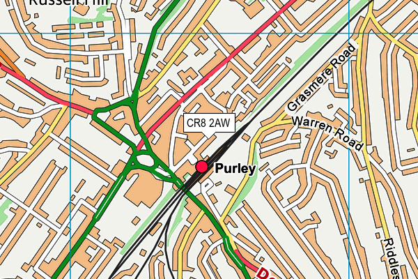 CR8 2AW map - OS VectorMap District (Ordnance Survey) CR8 2AW map - OS VectorMap District (Ordnance Survey)