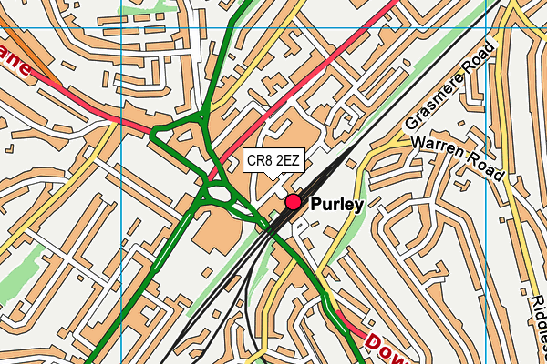CR8 2EZ map - OS VectorMap District (Ordnance Survey)