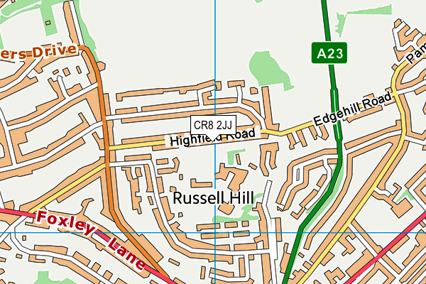 CR8 2JJ map - OS VectorMap District (Ordnance Survey) CR8 2JJ map - OS VectorMap District (Ordnance Survey)
