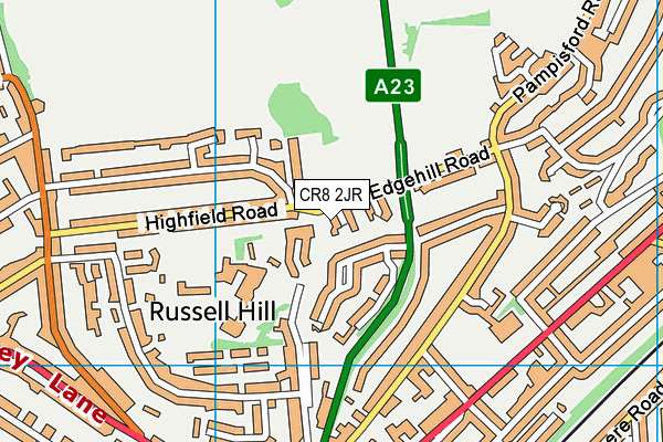 CR8 2JR map - OS VectorMap District (Ordnance Survey) CR8 2JR map - OS VectorMap District (Ordnance Survey)